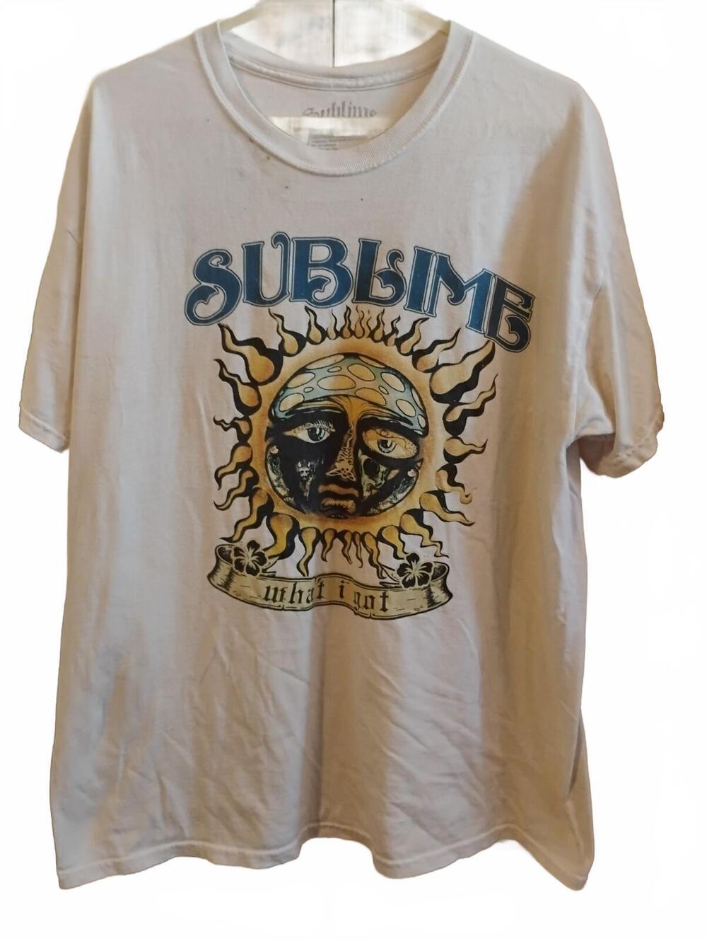 Sublime What I Got Sun Graphic Band T-Shirt White Men's Size XL Rock Tee